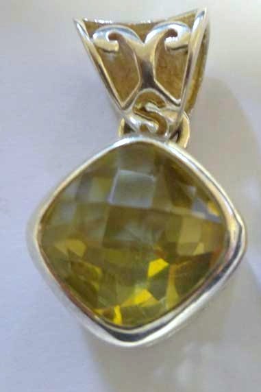 Faceted Citrine set in Sterling Silver
