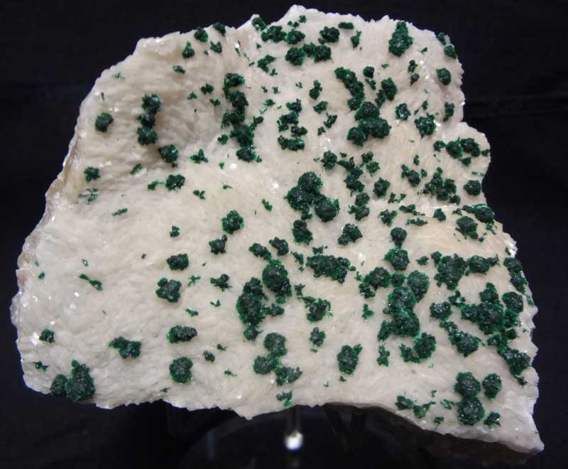 Malachite on Calcite Tsumeb