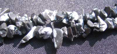 Snowflake Obsidian Chip Necklace