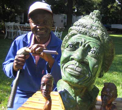 African Old Queen by Master Sculptor Lewis Sithole