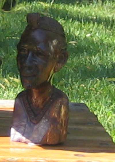 Small Zulu Warrior by Master Sculptor Lewis Sithole