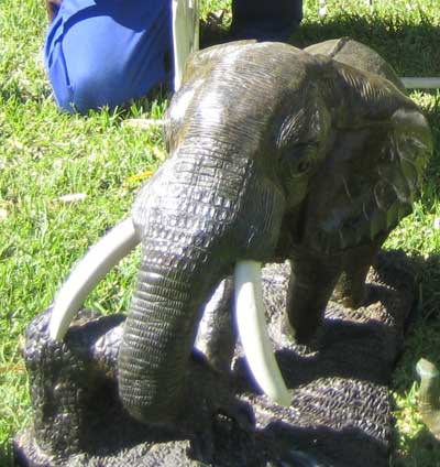 Bull Elephant by Master Sculptor Lewis Sithole